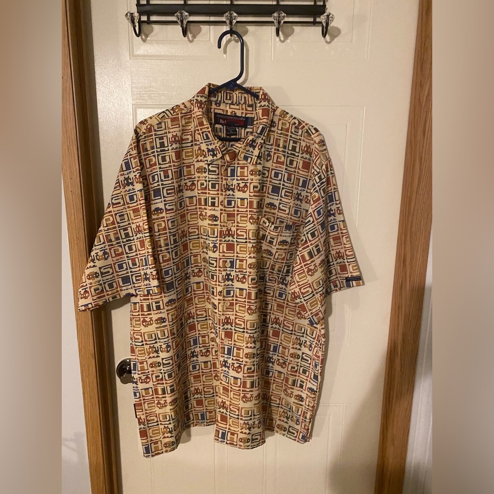 Vintage Y2K Southpole Pac Man Authentic Denim Collection button up shirt